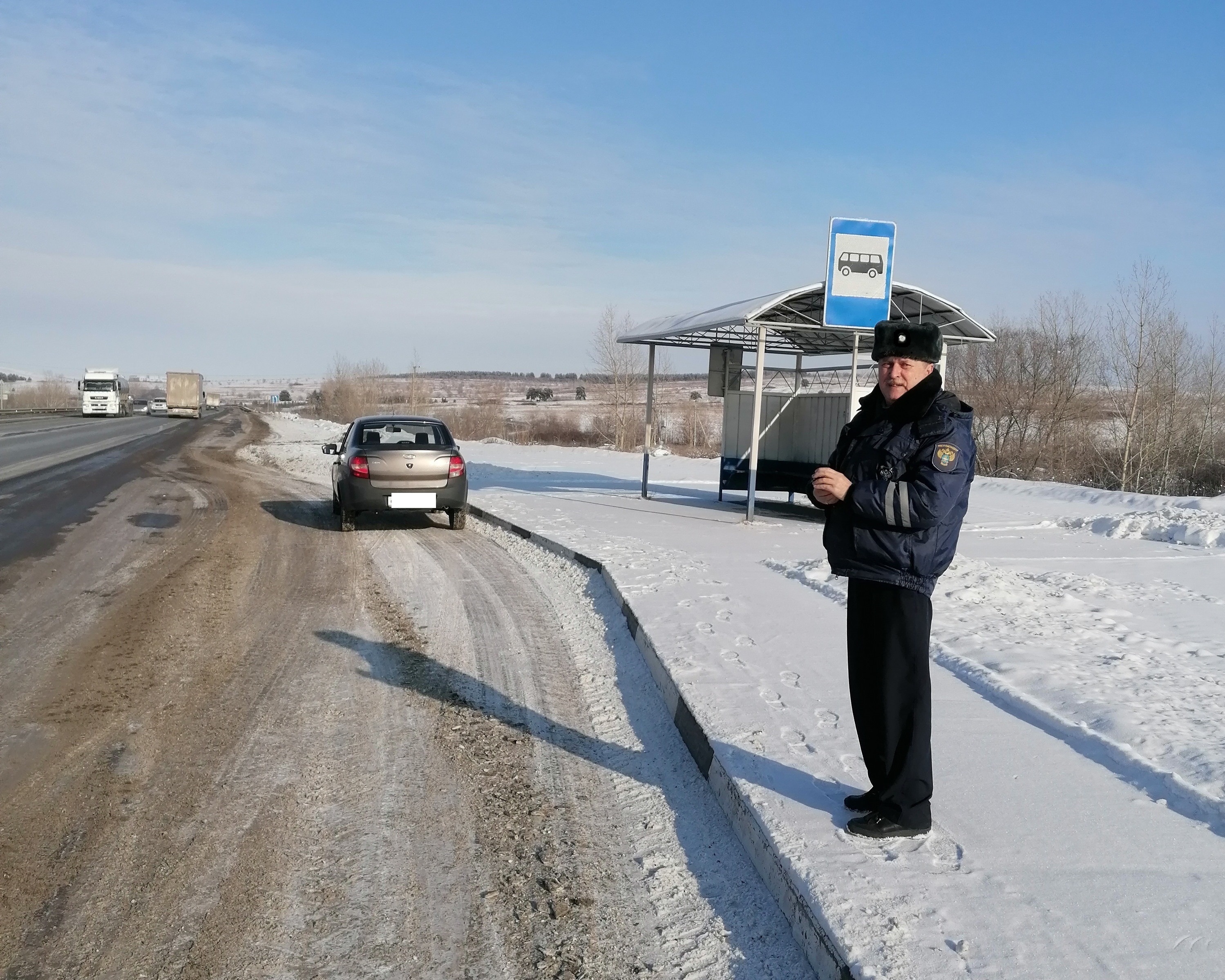 Проведение рейда по осмотру автомобильной дороги общего пользования федерального значения Р-257 «Енисей» в Красноярском крае